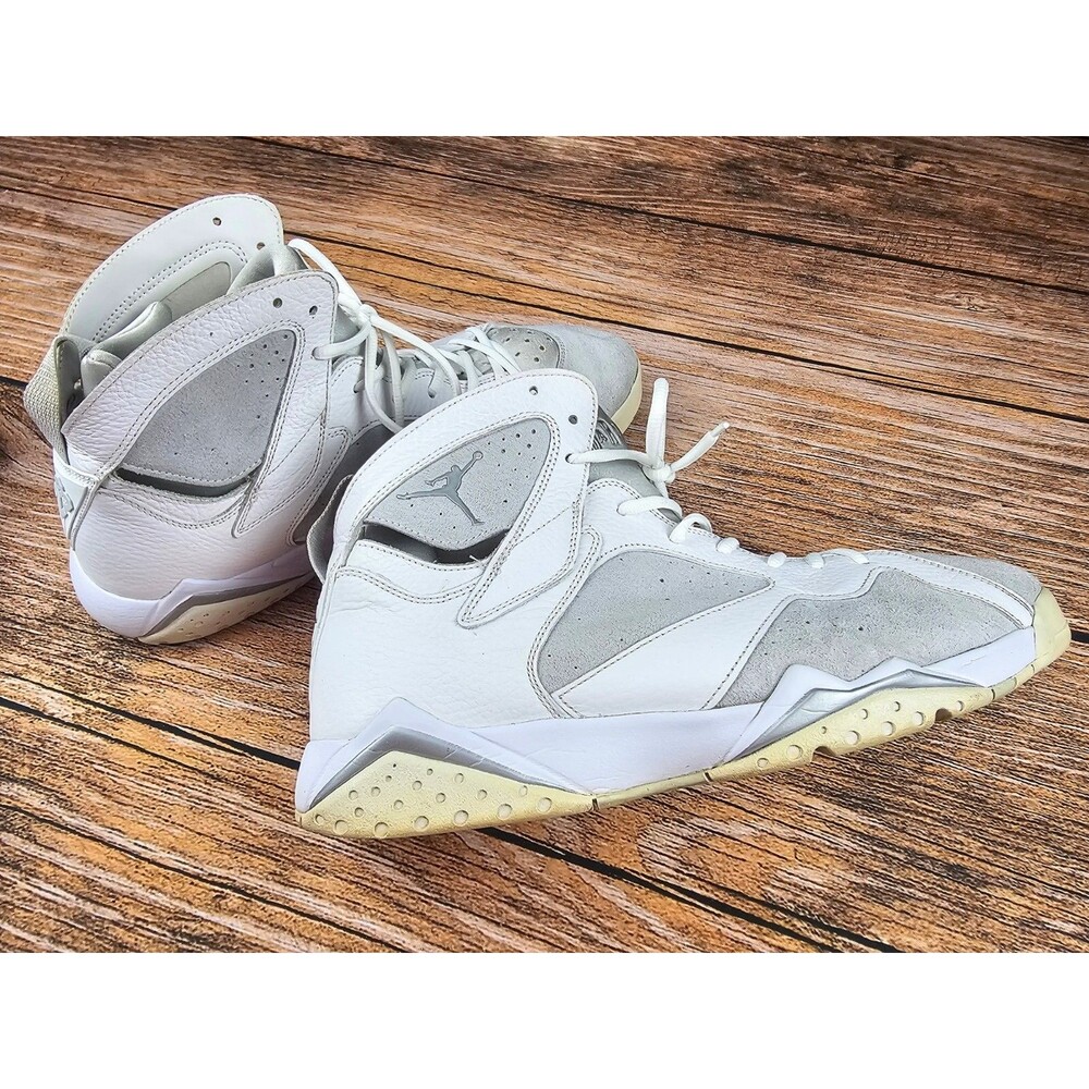 Air Jordan 304775-120 Retro 7 “Pure Money” Mens 15 White Grey 2016 GUC